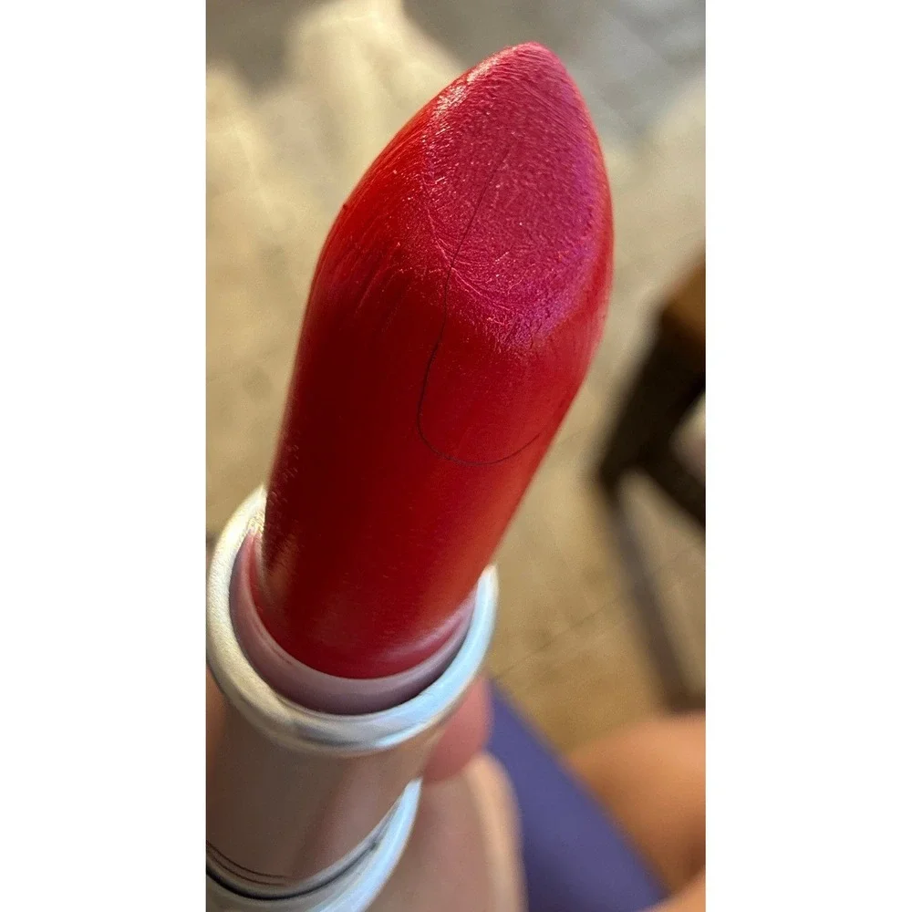 MAC Amplified Lipstick‎ Fusion Pink A44 Bright Fuchsia Creamy Finish 3g USED